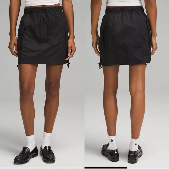 lululemon athletica Dresses & Skirts - Lululemon Nylon Cargo Mini Skirt Women’s Black XS New